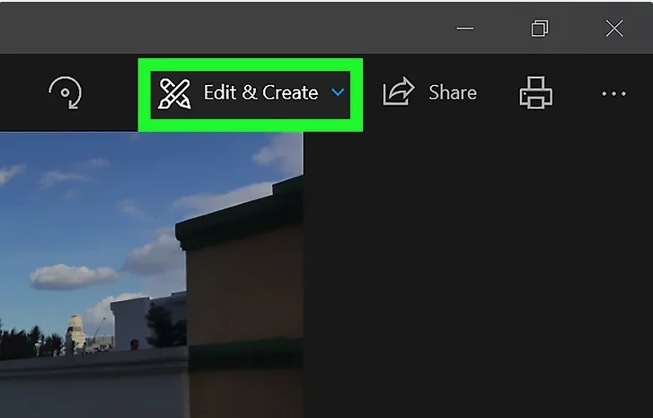Windows Paint: Choose Edit Function