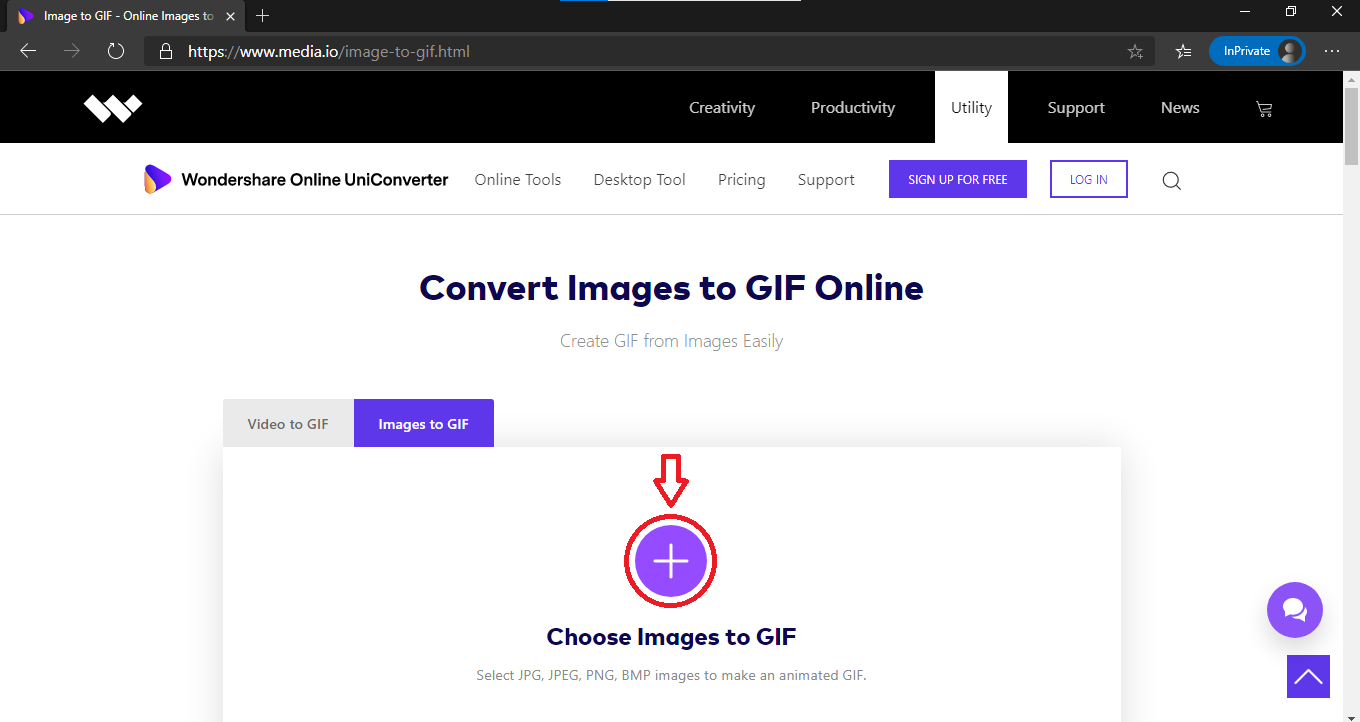 Wondershare: Import Images to GIF